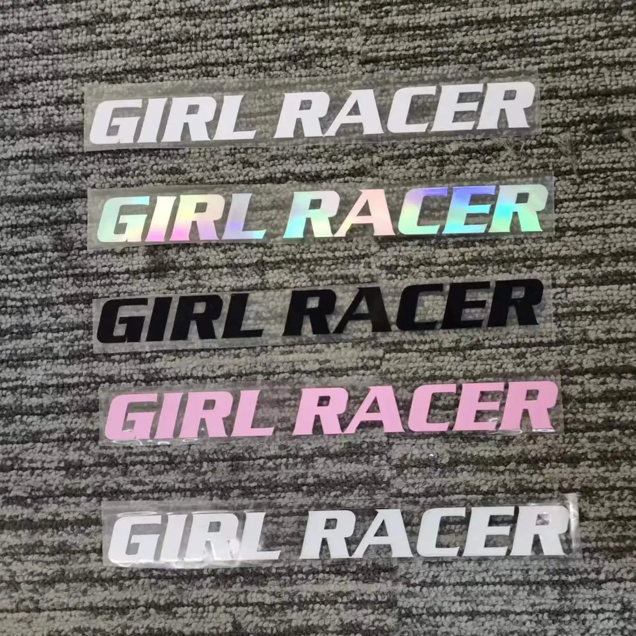GIRL RACER Refit Car Stickers Auto Window Removable Vinyl Deccals Oilproof Decoration Motorcycle Fuel Tank Trim Lady Driver Sign