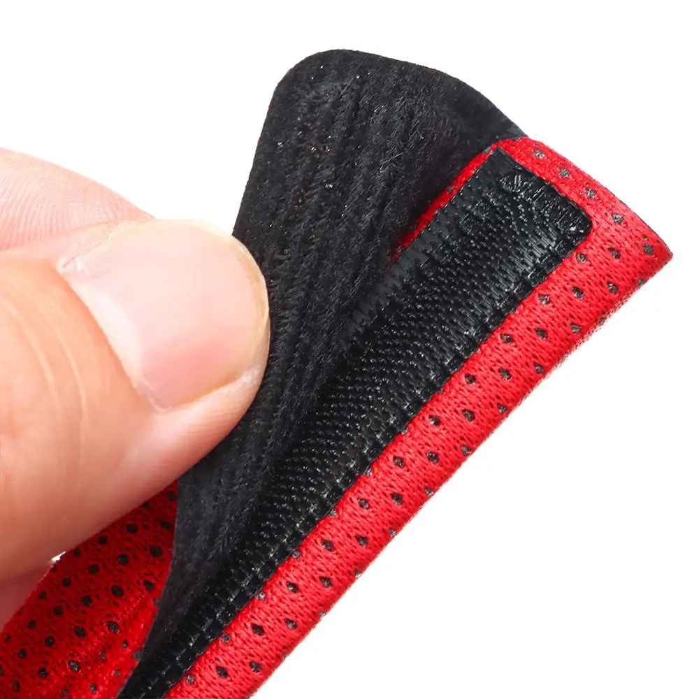 1 Juego de almohadillas de espuma universales para casco, forro de repuesto de secado rápido, inserto de esponja protectora para motocicleta y bicicleta, color rojo