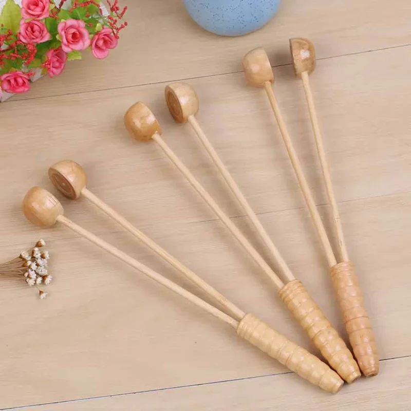 

Portable Massage Hammer Round Wooden Bamboo Knock Back Neck Waist Leg Relax Home Hammer Massage Stick Health Care Massage Stick