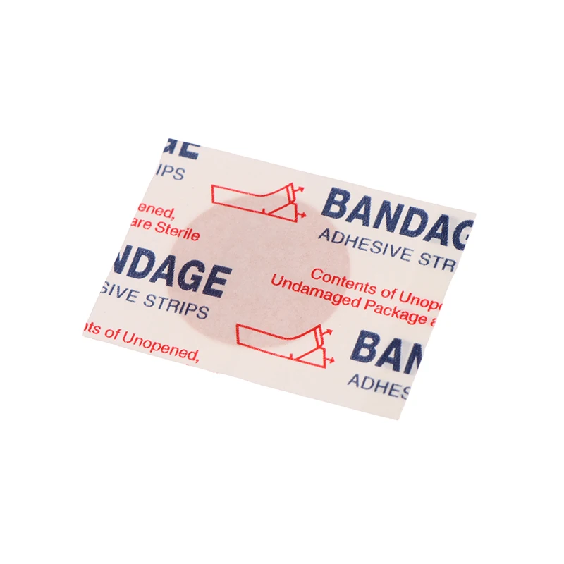 /KQM/100Pcs Mini Waterproof Band Aid Round Small Wound Dressing  Tape Adhesive Bandage Wound Fixation Tape