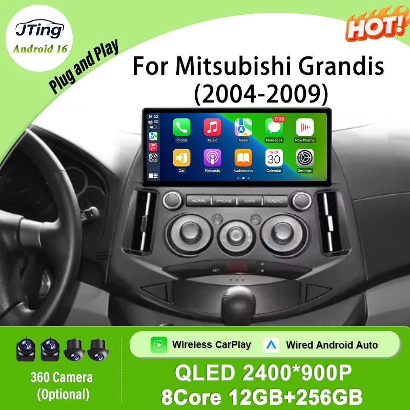 for Mitsubishi Grandis 2004-2009 Car Radio 12.3
