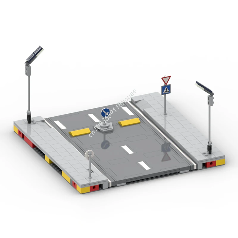 1439 elementów MOC MILS Model Krzyżówki Miejskiej, Klocki Konstrukcyjne, Zabawki Kreatywne, Zestaw do Składania, Architektura z Klocków, Edukacja, Prezent na Boże Narodzenie dla Dzieci