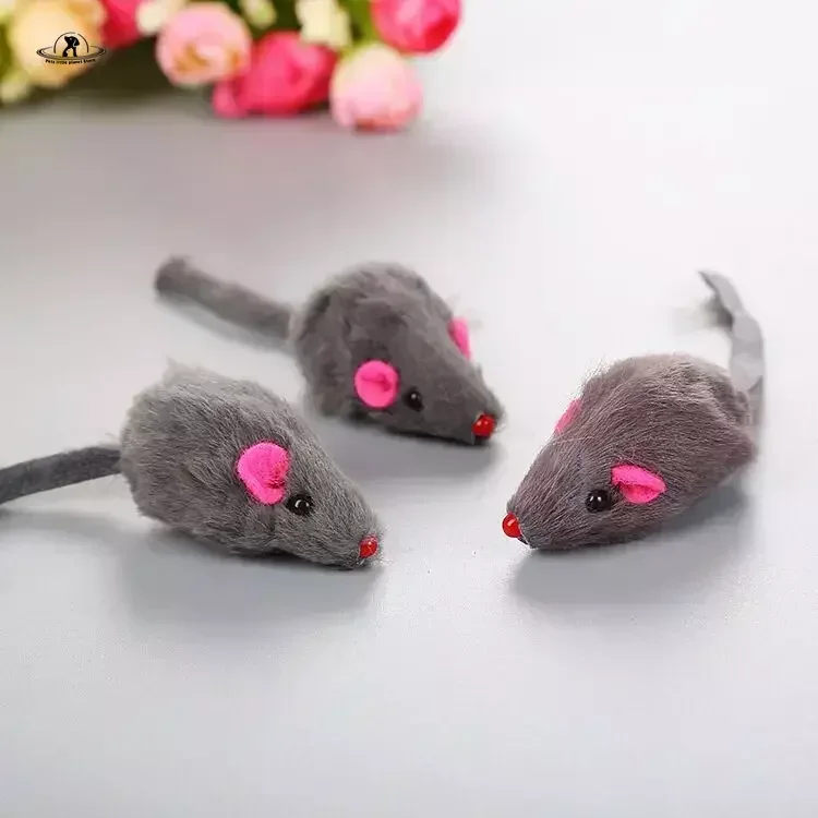 Hot Creative Funny Clockwork Spring Power Plush Mouse Toy Cat Dog Playing Toy Mechanical Motion Rat Pet Accessories Cat Toys