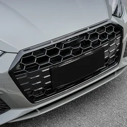 For Audi A5 2021 2022 Modified Darth Vader Middle Net Surround Rear Wing Fog Lamp Frame Decorative Paste Black Light Package