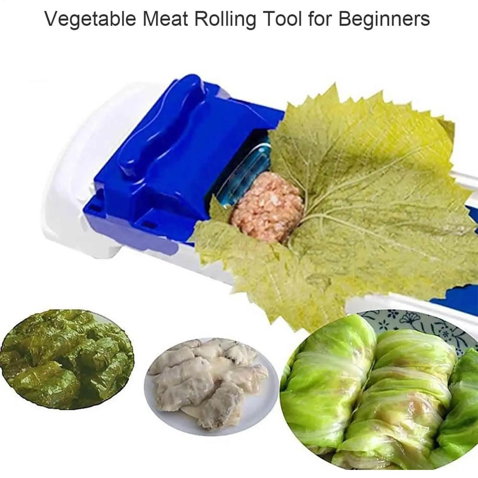 1Pc Multi Functional DIY Plastic Eggroll Maker Grape Leafes Rolling Machine Vegetable Meat Rolling Tool For Beginners Children
