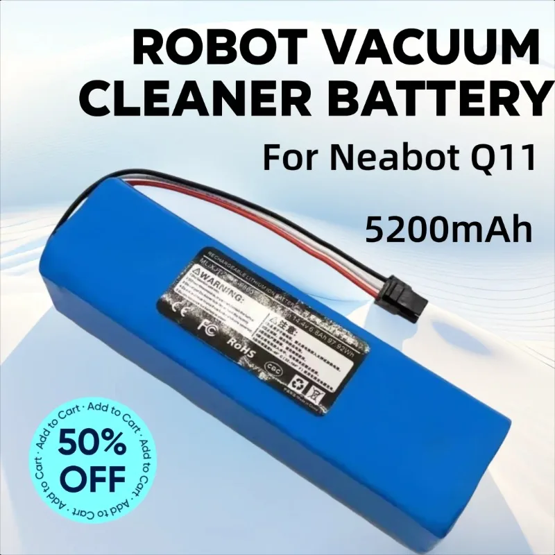 

5200mAh For Xiaomi Neabot Q11 ROEMO SYB2 Robot Vacuum Cleaner Battery