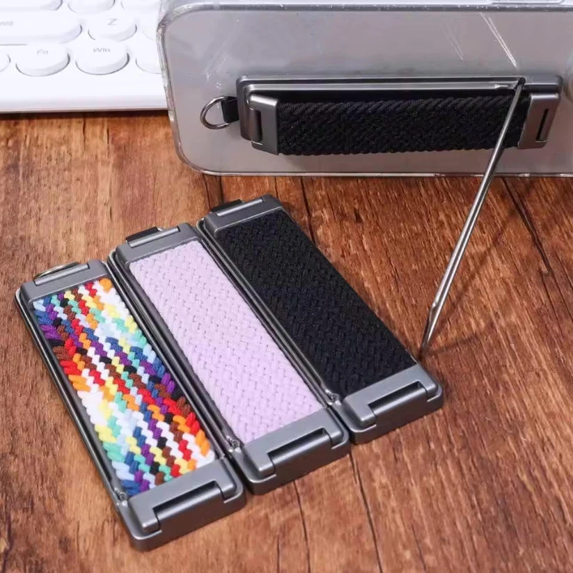 Self-Adhesive Foldable Cellphone Kickstand Back-Mounted Phone Finger Grip New Braided Phone Finger Ring Holder Back Bracket