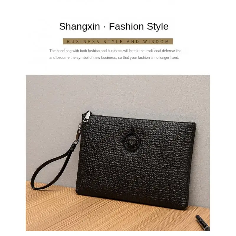 Fashion Casual Men Day Clutch Large Capacity Male Money Handbag High Quality Soft PU Leather Business Men Cardholder Case