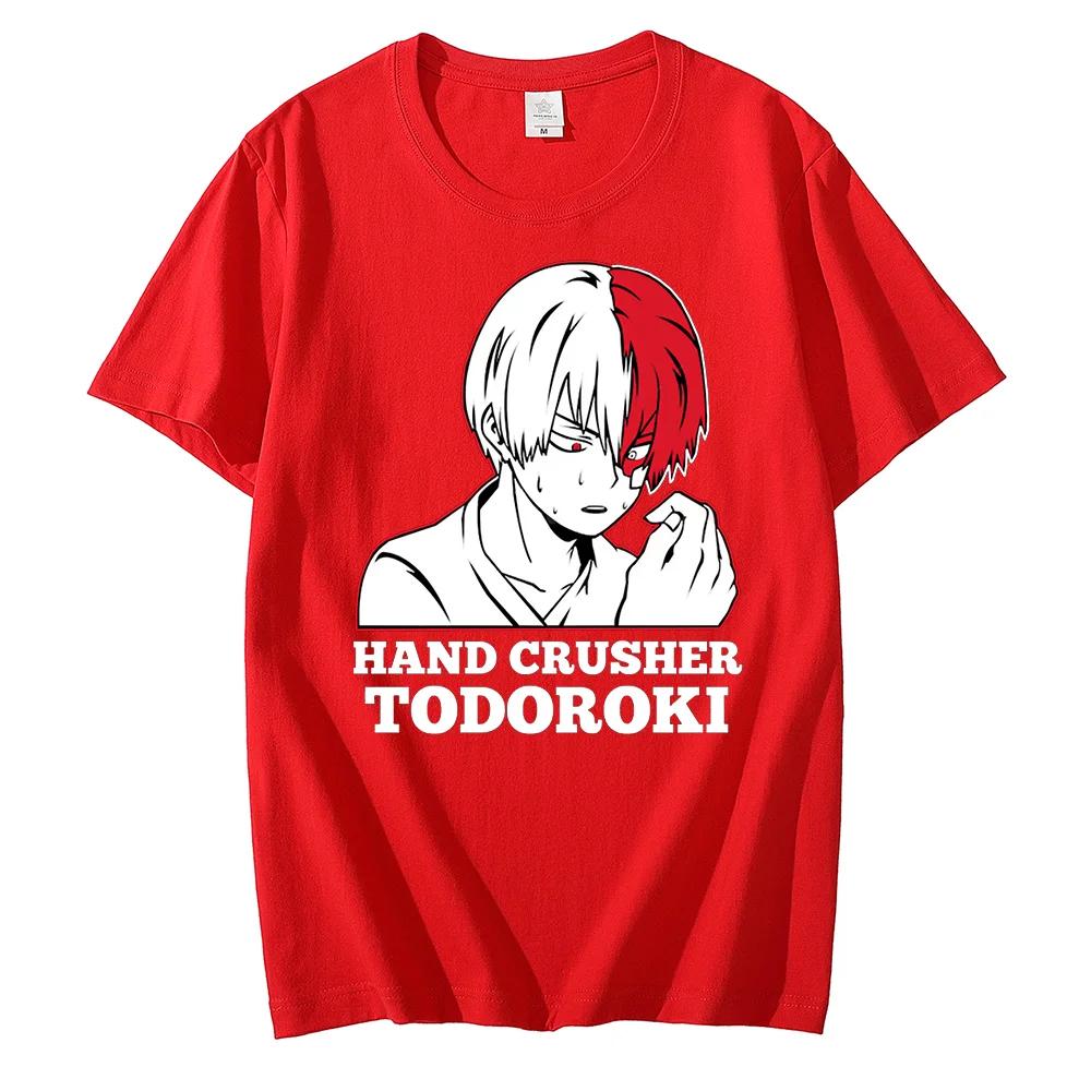 Anime My Hero Academia Todoroki Shoto Print T Shirt Couple student street sports casual T-shirt