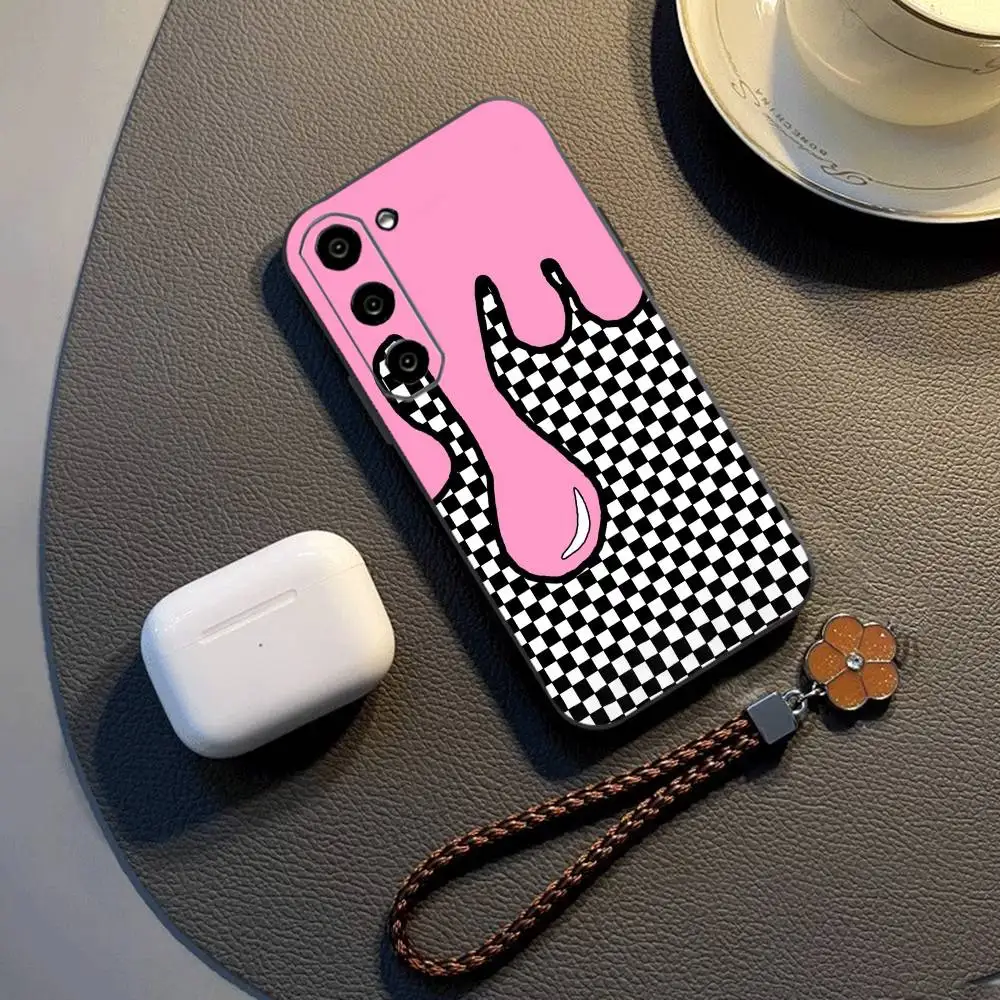

checkerboard chess board Phone Case For Samsung Galaxy A73,A72,A71,A70,A53,A52,A51,Others Soft Black Cover
