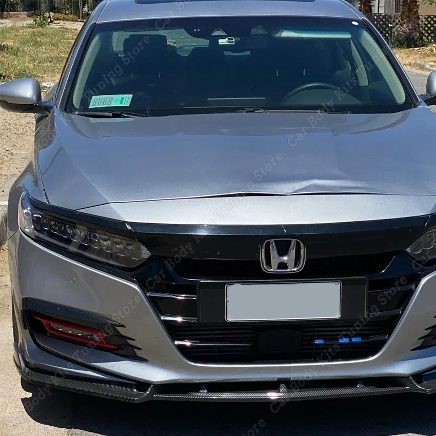 

For Honda Accord 10TH Gen 2018 2019 2020 Front Fog Lamp Eyebrow Eye Lid Wind Knife Cover Trim ABS Gloss Black Body Kit