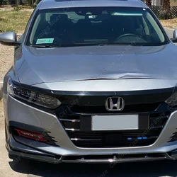 For Honda Accord 10TH Gen 2018 2019 2020 Front Fog Lamp Eyebrow Eye Lid Wind Knife Cover Trim ABS Gloss Black Body Kit