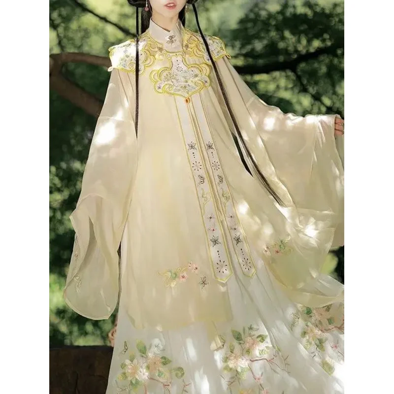 

20151123 Женский китайский традиционный ретро элегантный костюм для народного танца, древний стиль, платье феи династии Мин, облако, плечо, ханьфу