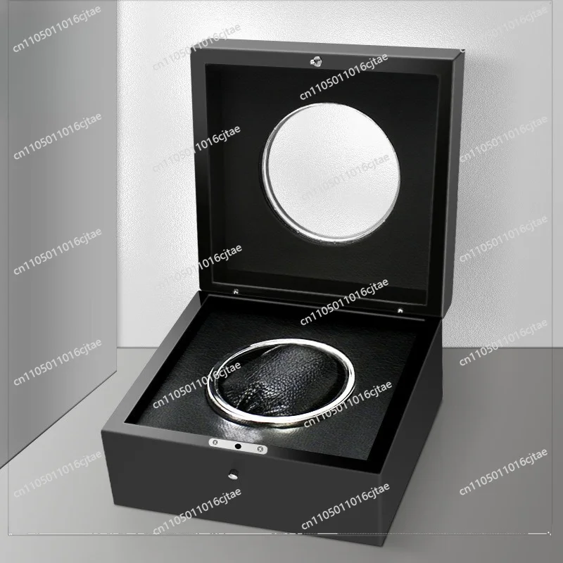 For Black Paint Watch Packaging Gift Box, Wooden Box PU Leather Jewelry Storage Box
