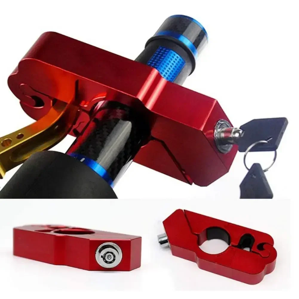 Motorcycle Handlebar Lock Anti-theft Lock Motorcycle Electric Vehicle Aluminum Alloy Lock Solid Imitating Steal Locks