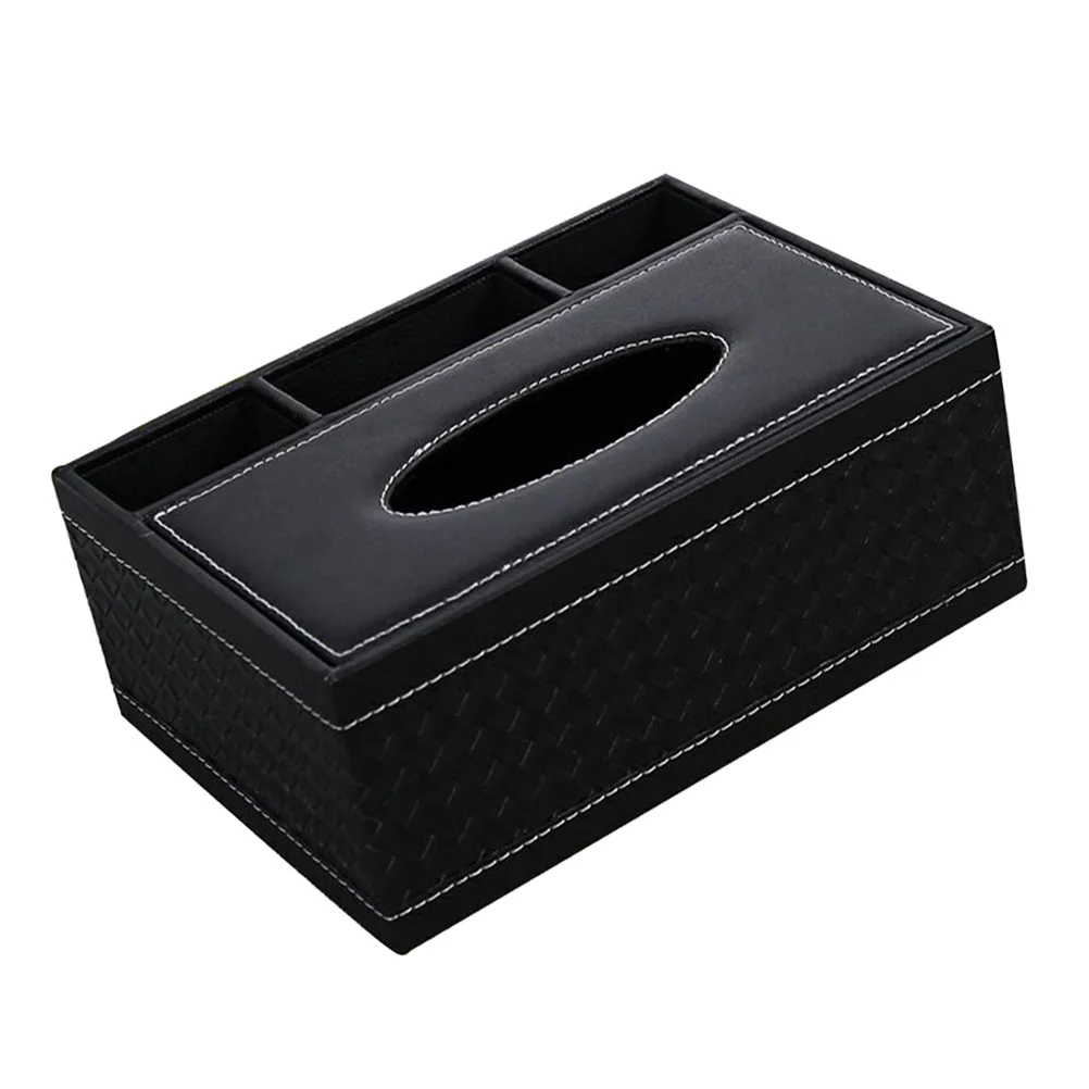 

Tissue Box Cover Tissues Cube Boxes Napkin Holder for Table Scissor Remote Organizer Desktop Penicl Rectangle