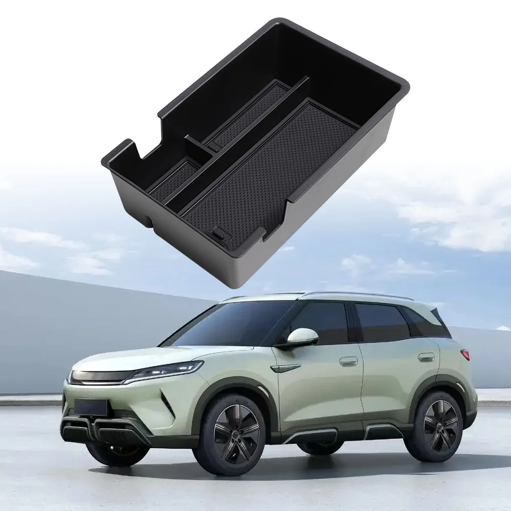 

For BYD ATTO 2 Yuan UP EV 2024 2025 Armrest Box Storage Tray Plate Console Holder Container Stowing Organizer Accessories Black