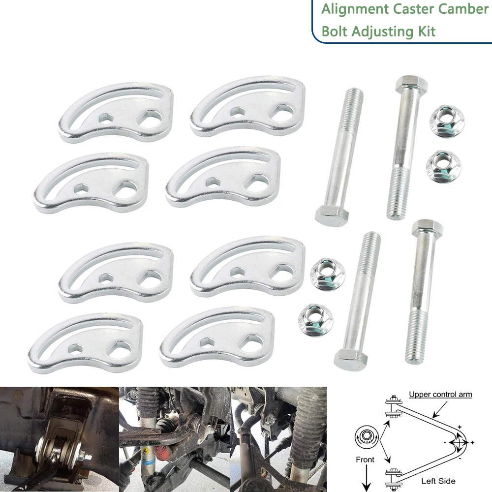 Front Camber  Alignment Caster Bolt Kit 1999-2018 Chevrolet Silverado GMC Sierra Suburban 1500 2500 Yukon  +-1.5 Degrees K100026