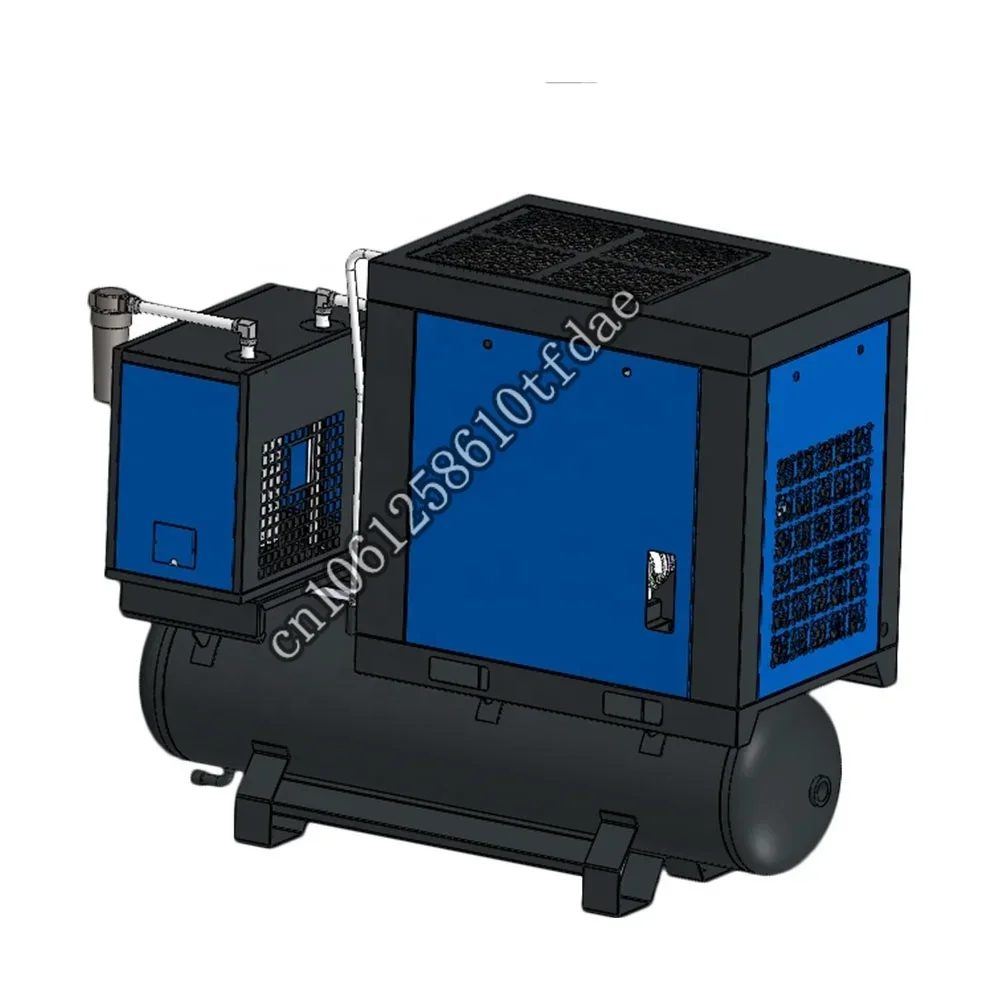 7.5kw portable direct drive air cooling screw  compressor with tank integrated manufacturer