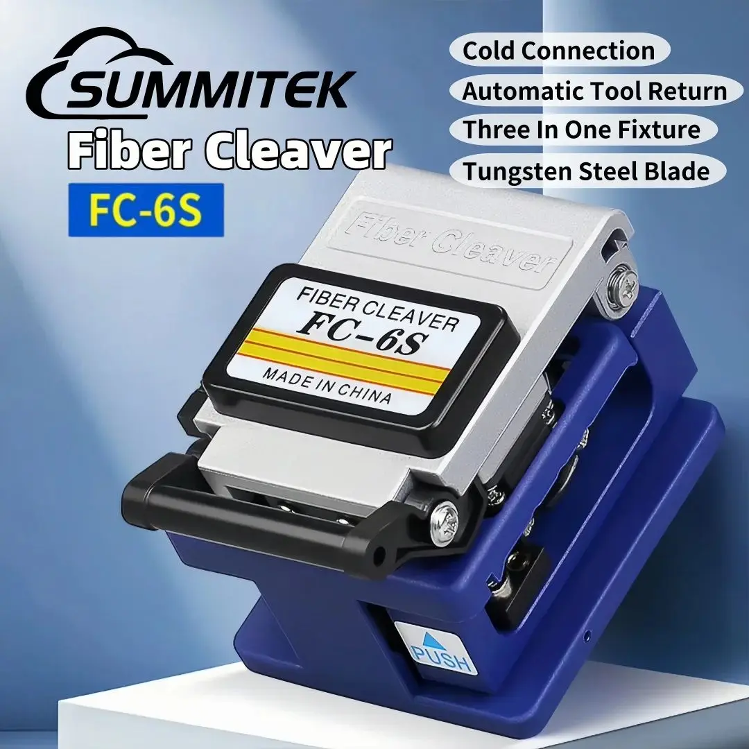 SUMMITEK FC-6S Coupe-fibre optique pour câble, outil FTTH pour connexion à froid, lame à 16 faces en métal, haute précision