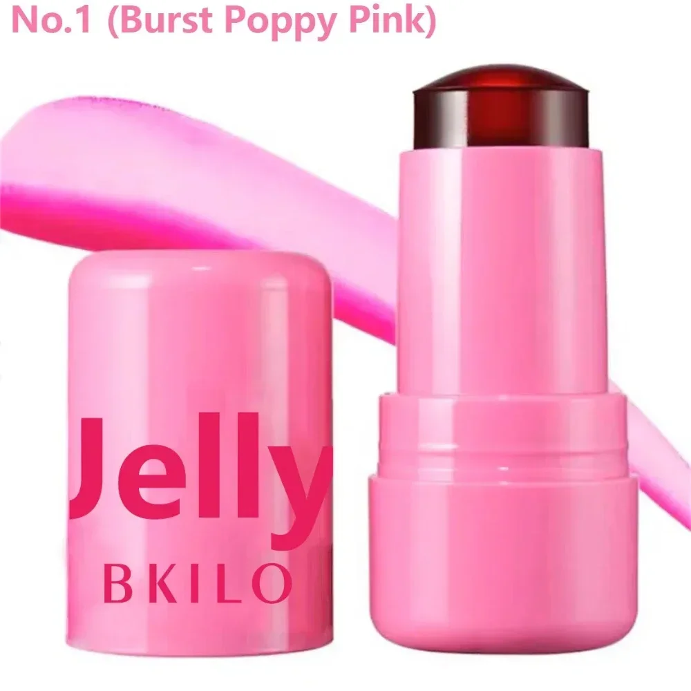 Gelée Blush Stick lèvres joue 2-en-1 Transparent hydraté fard à joues contour du visage Rouge imperméable longue durée Rouge maquillage