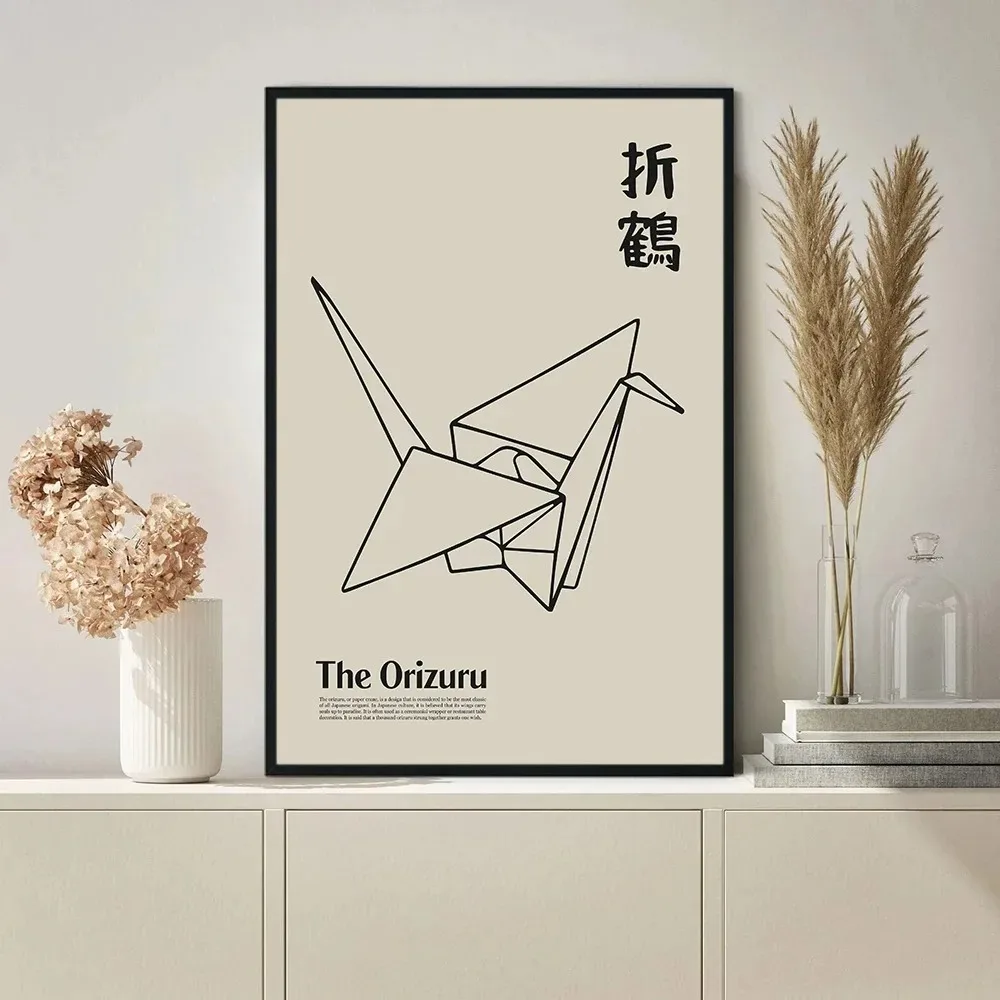 Japanische küche plakat soba nudeln wand kunst origami abstrakte leinwand malerei tokyo lebensmittel druck bild asien wohnzimmer dekor