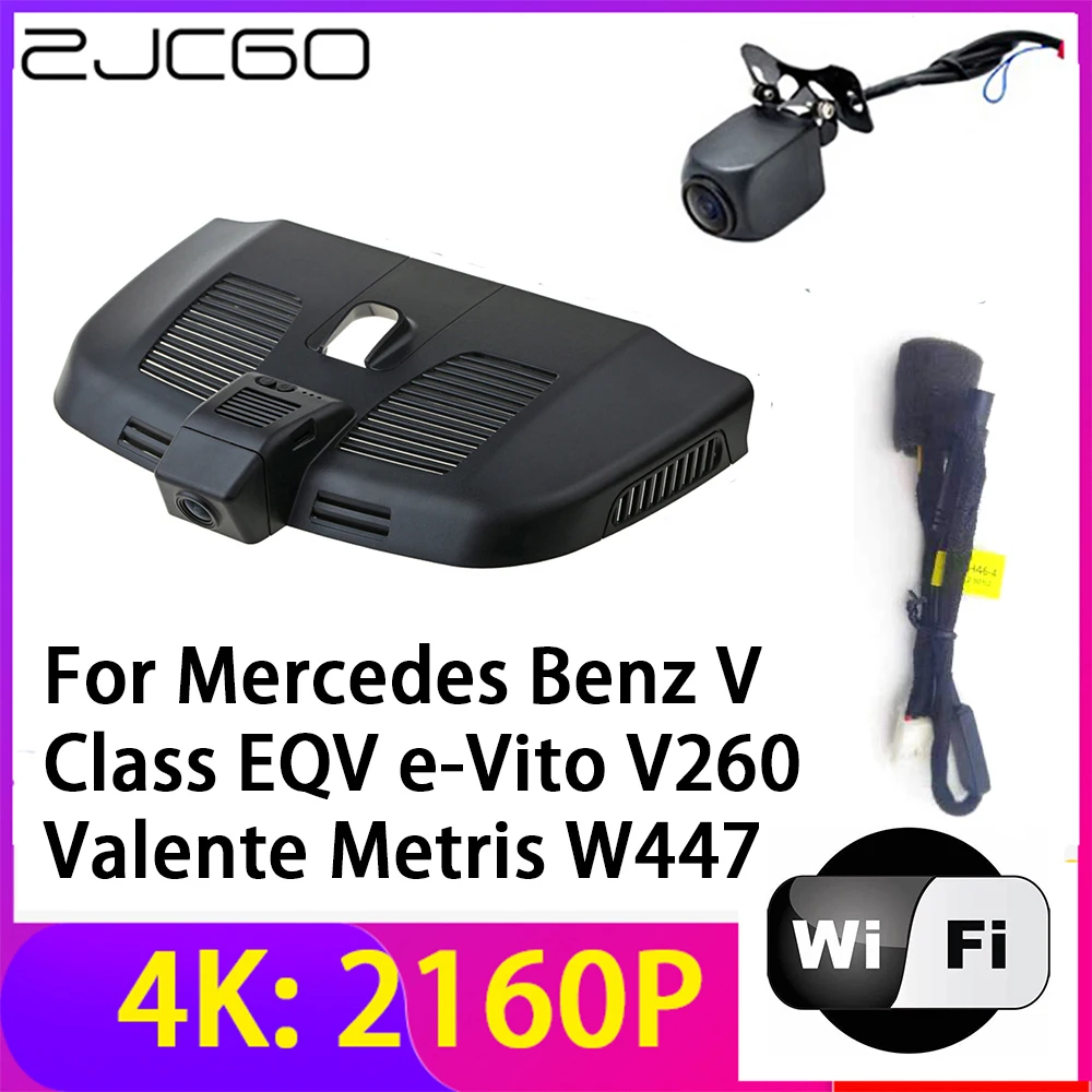 ZJCGO 4K 2160P Dash Cam Car DVR Camera Recorder Wifi Night Vision for Mercedes Benz V Class EQV e-Vito V260 Valente Metris W447