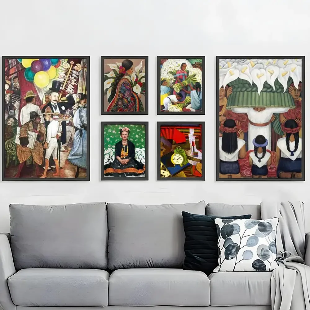 Popular Diego Rivera Poster HD Waterproof Self-Adhesive Wall Art – Multi-Scene Use, Top Gift Pick