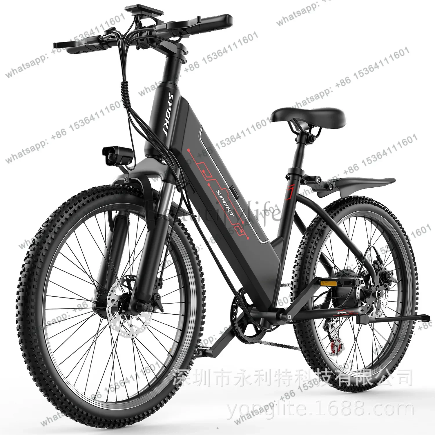 

0226 inch 48V lithium battery mountain electric recreational bicycle