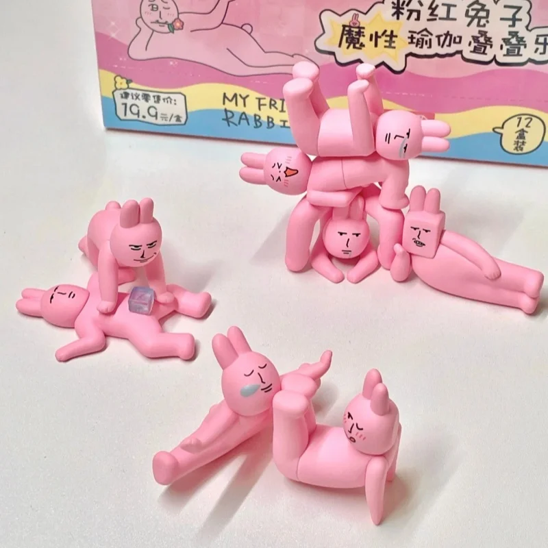 

Оригинальный мой друг Кролик Розовый Кролик Волшебная Йога Серия Слепая Коробка Игрушки Мультфильм Аниме Фигурки Игрушка Украшение Стола Подарок На День Рождения