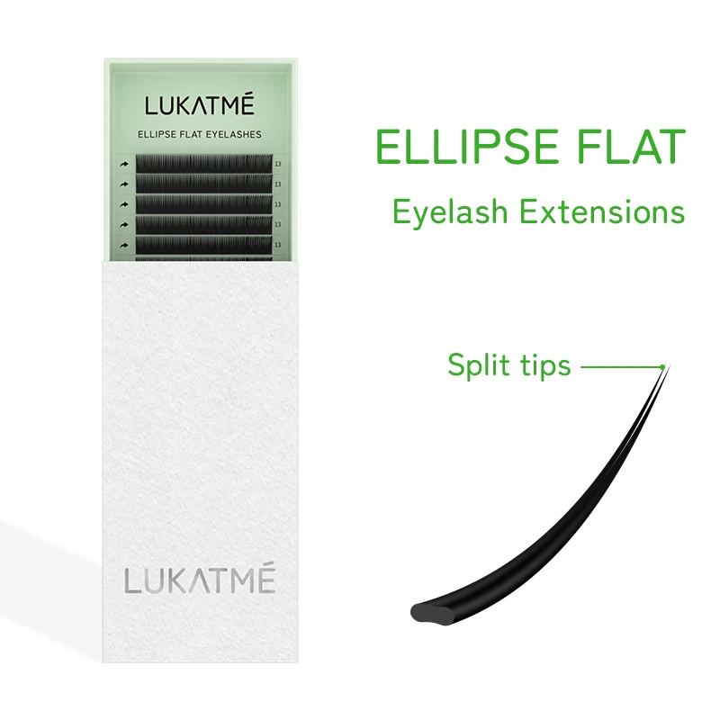 

LUKATME Ellipse Flat Lshes Premium Soft Individual Ellipse Flat Eyelashes