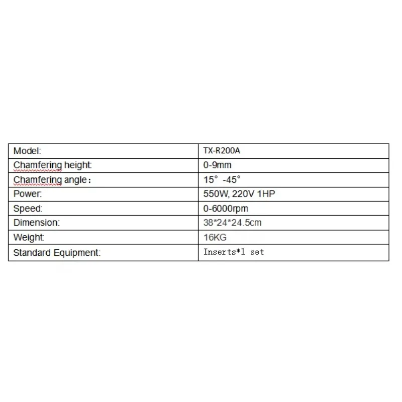 TXMC TX-R200A Portable Chamfer  hine 0-9mm Easy Carry Burring with Brushless Motor
