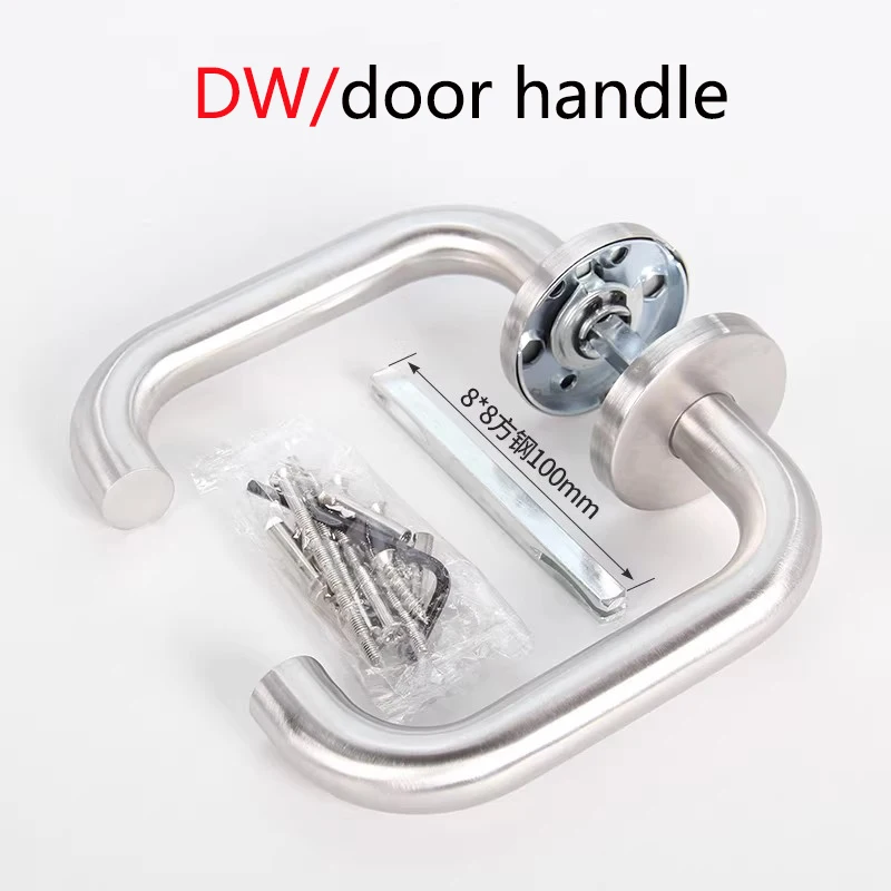 European standard stainless steel interior door handle, bedroom door handle without key, courtyard door lock