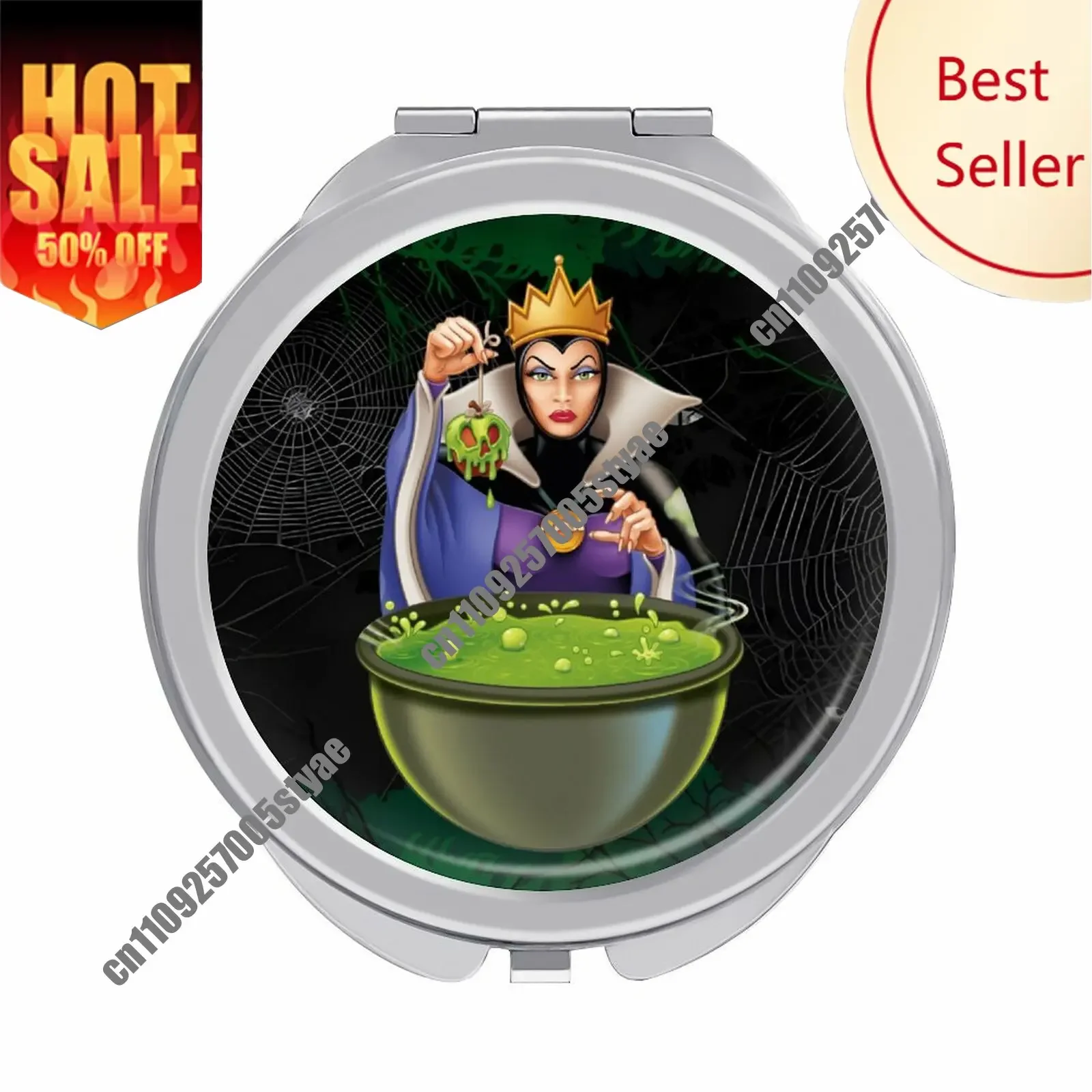 

The Evil Queen Makeup Mirror Disney Cartoon Custom Mirror Design Your Photos Logo Text Portable Travel Holiday Parties Souvenir