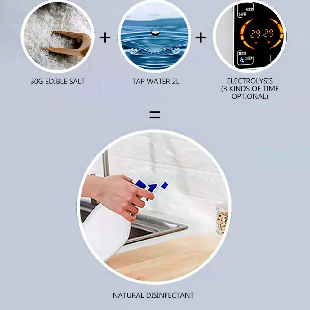 

Бытовой генератор воды с хлоровой кислотой, инструмент для электролиза, генератор гипохлористой воды, машина для генерации воды