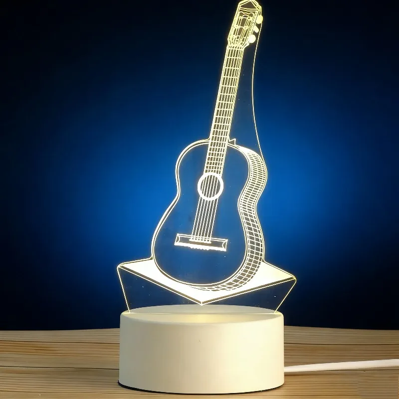 USB Operated LED 3D Lamp Night Light Personalized Mother's Day Gifts Wedding Party Anniversary Bedroom Decor
