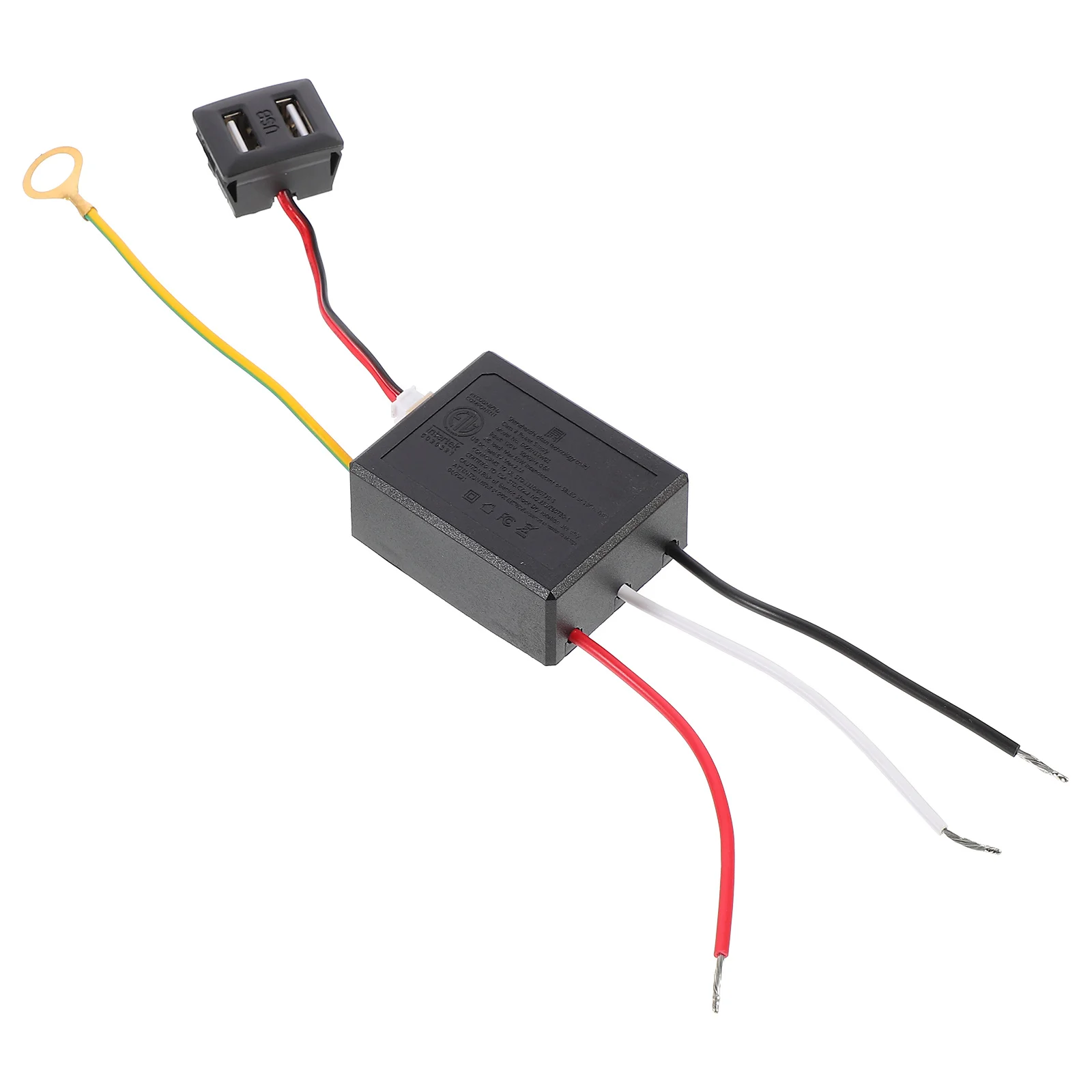 

1 шт. USB-адаптер для настольной лампы, черный настольный светильник, сенсорный переключатель, адаптер питания, прочный пластик для офисного домашнего освещения