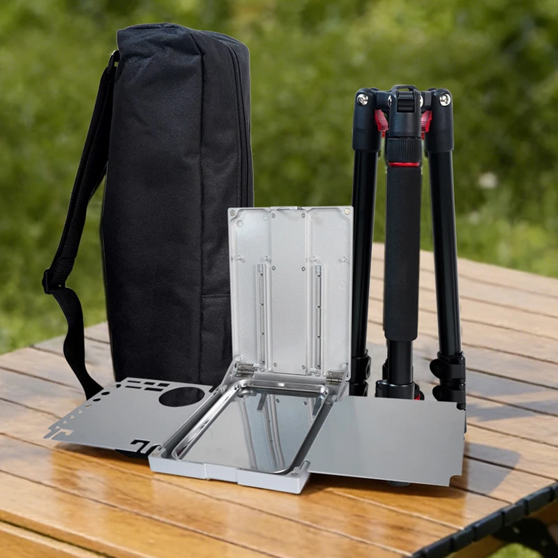 Multifunctional Aluminum Alloy Folding Painting Case with Tripod Attachment—Portable Outdoor Oil Painting Case for Sketching