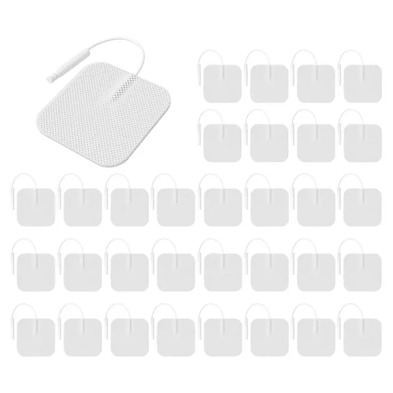 

ABMH-Electrodes Pads TENS Unit Replacement Pads Reusable Latex-Free Electrodes Pads White