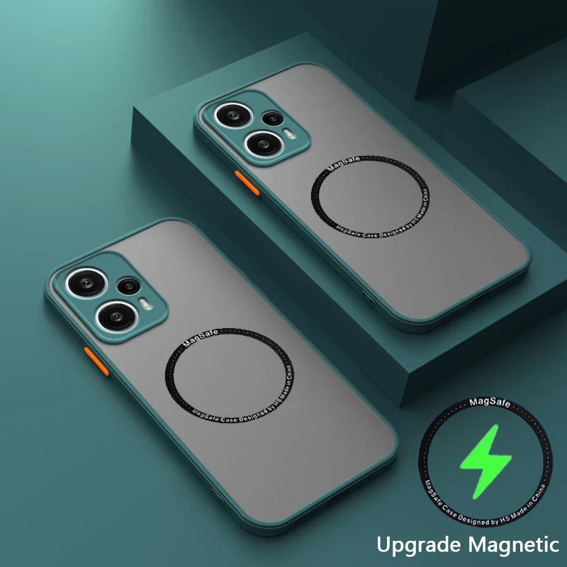 Luxus Magnetische Hybrid Harte Rückseitige Abdeckung Fall Für Xiaomi Redmi Hinweis 12 Turbo 12 Pro 11 11S 10 10S Pro Matte Silikon Weiche Coque ﻿ – Detail 9