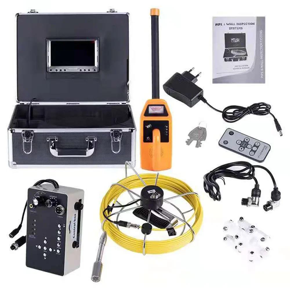 20 To 50M Cable Endoscope Inspection System Pipe Camera With Analog 512MHz Locating Pipeline Gap Cracks Finder Waterproof