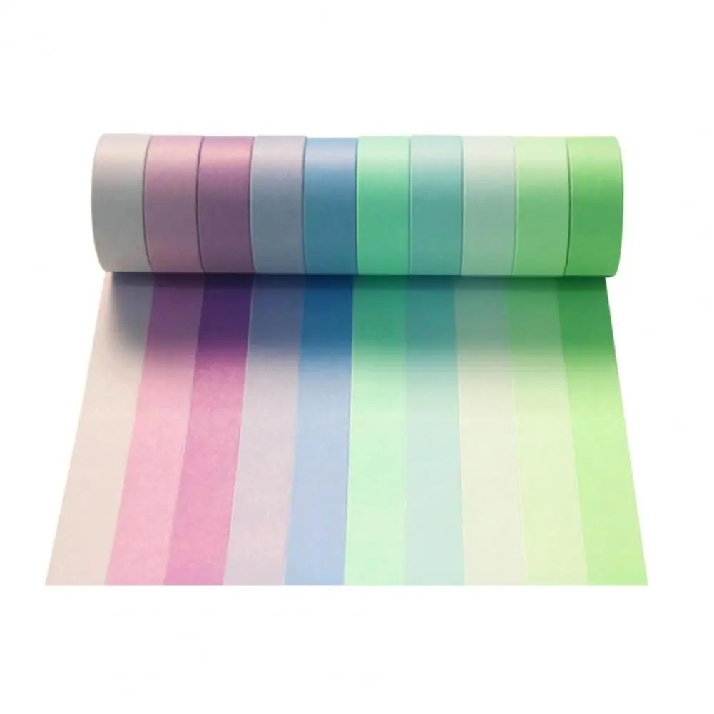 เทปบัญชีทำงานชุดกระดาษกาวสีรุ้งสดใสสำหรับงานหัตถกรรมบัญชีกระดาษ20ม้วนที่มีสีสันสำหรับหนังสือคู่มือ