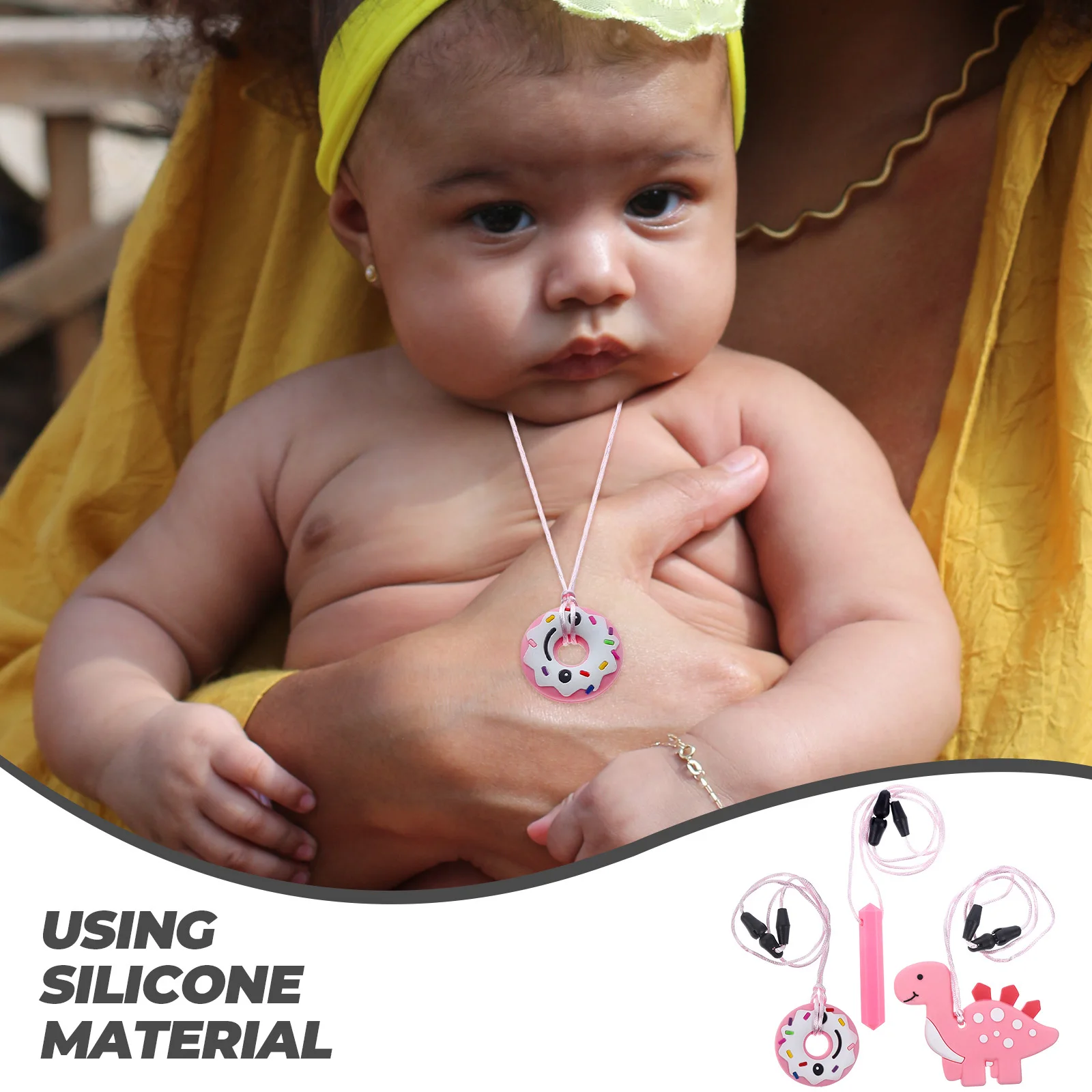 

3pcs Cartoon Baby Teether Teethers Silicone Chew Durable Safe Teething Gum Massage For Infants 0-12 Months Gift New Mom