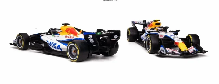 Bburago 1:43 F1 Car Model VCARB 03 2026 #30 Liam Lawson #41 Arvid Lindblad Diecast Alloy Toys For F1 Gifts