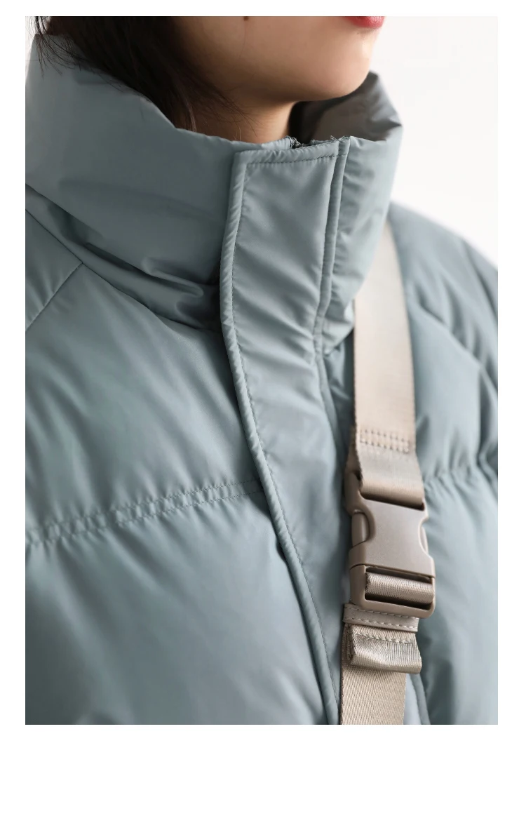 CHIC VEN Women's Down Coat Reflective Gradient Thickened Women Bread Coats 90 White Duck Down Jacket Warm Overcoat Winter 2024