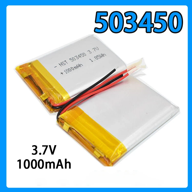 1-10pcs 523450 Polymer Lithium Rechargeable Battery 3.7V 1000mAh for GPS Smartphone DVD MP5 Mini Speaker