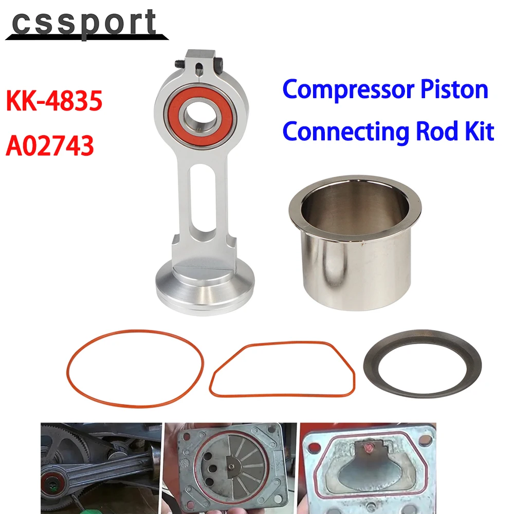 KK-4835 Compressor Piston Kit Connecting Rod Replacement Kit For Devildiss/Craftman/Dewalt/Porter Cable, KK5081 A02743