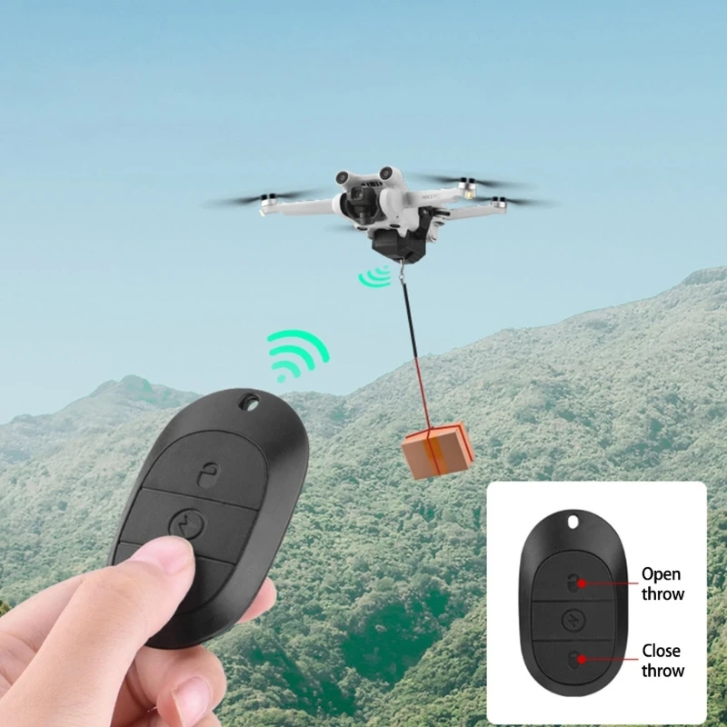 Drones Dropper with Hook and Straps for 4K/4PRO, 1Click Controls via Remote for Various Deliveries