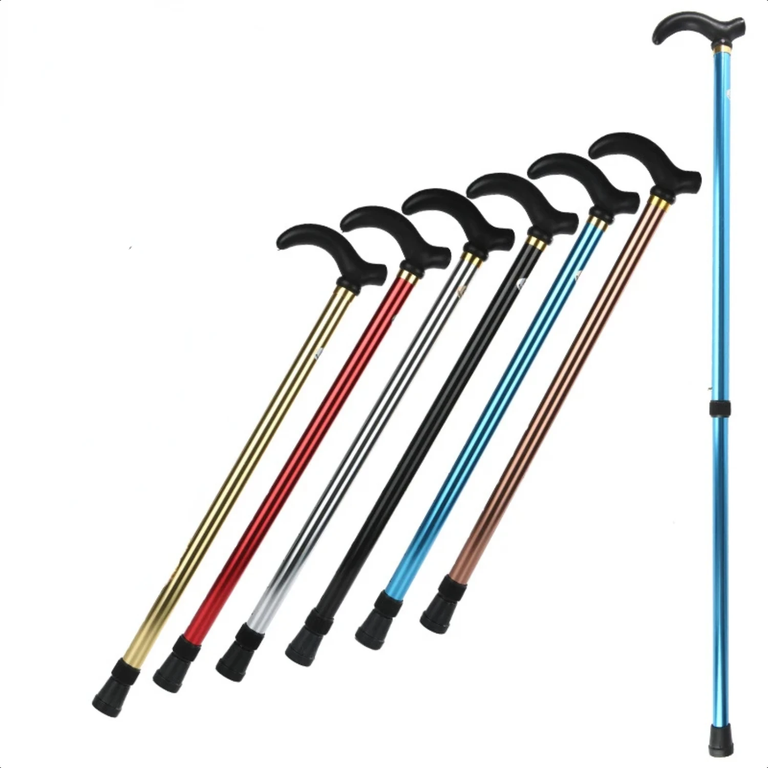 53-90CM Adjustable Walking Stick 2 Section Stable Anti-Skid Crutch Old Man Hiking Cane  Treking Accesorios  Walking Cane Stick