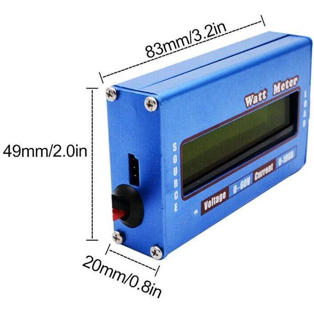 DC Power Analyser Watt Meter Compatible with 12V and 24V DC circuits suitable for use with solar panels Auto Parts